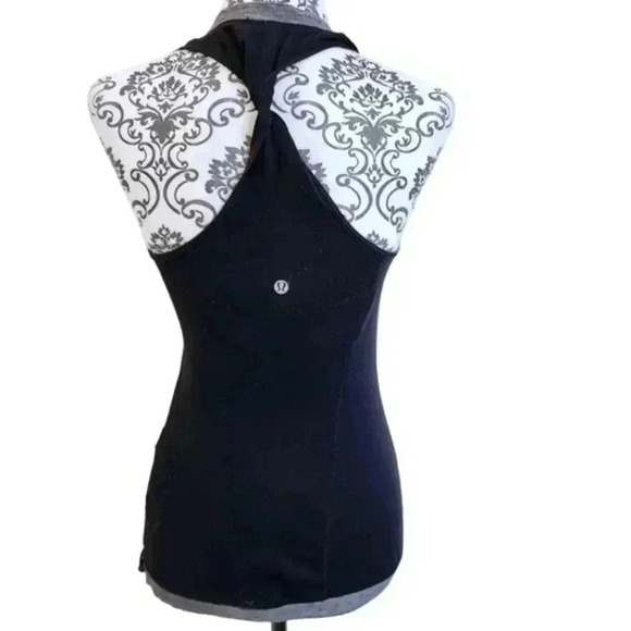 Lululemon Run: Personal Best Tank Top Women's 4 Black Static Run Active Vintage - Picture 6 of 9